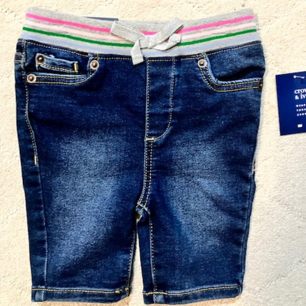 NWT!  CROWN & IVY - Toddler Girl's Size 3T - Blue Denim Shorts - NEW!